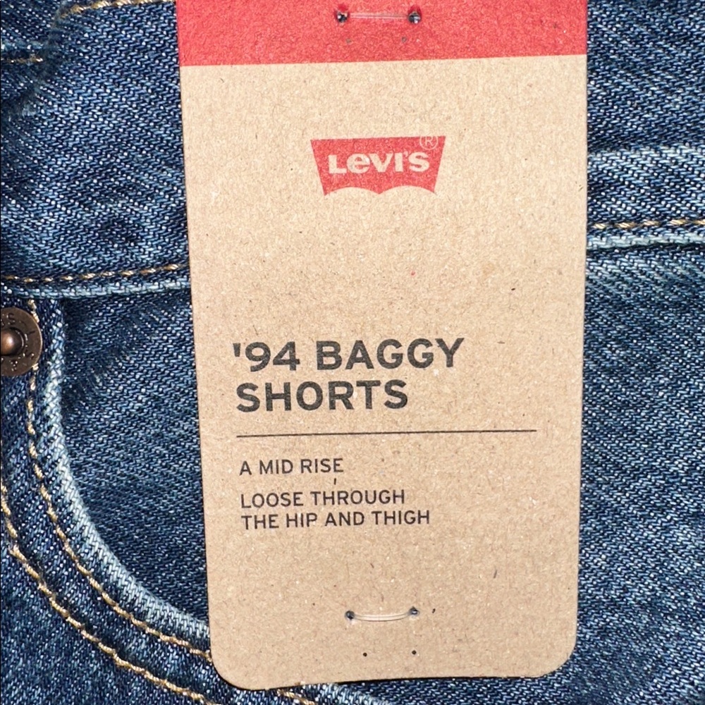 Levi's Dark Blue Denim Shorts with Tags Size 26 - Picture 13 of 16